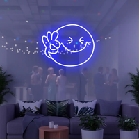 Smiley Face Neon Sign OK Neon Sign Wall Decor Art