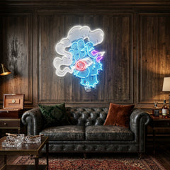 Smoking Zombie Hand Cartoon Artwork Led Neon Sign Light