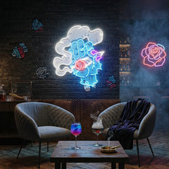 Smoking Zombie Hand Cartoon Artwork Led Neon Sign Light