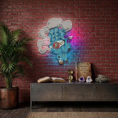 Smoking Zombie Hand Cartoon Artwork Led Neon Sign Light