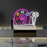 Snail Neon Sign Anime Cartoon Neon Sign Gaming Room Decor - VN03 - Customneonstudio