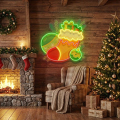 Sock of gifts Art worK Led Neon Sign Light