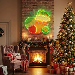 Sock of gifts Art worK Led Neon Sign Light