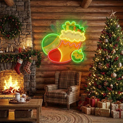 Sock of gifts Art worK Led Neon Sign Light