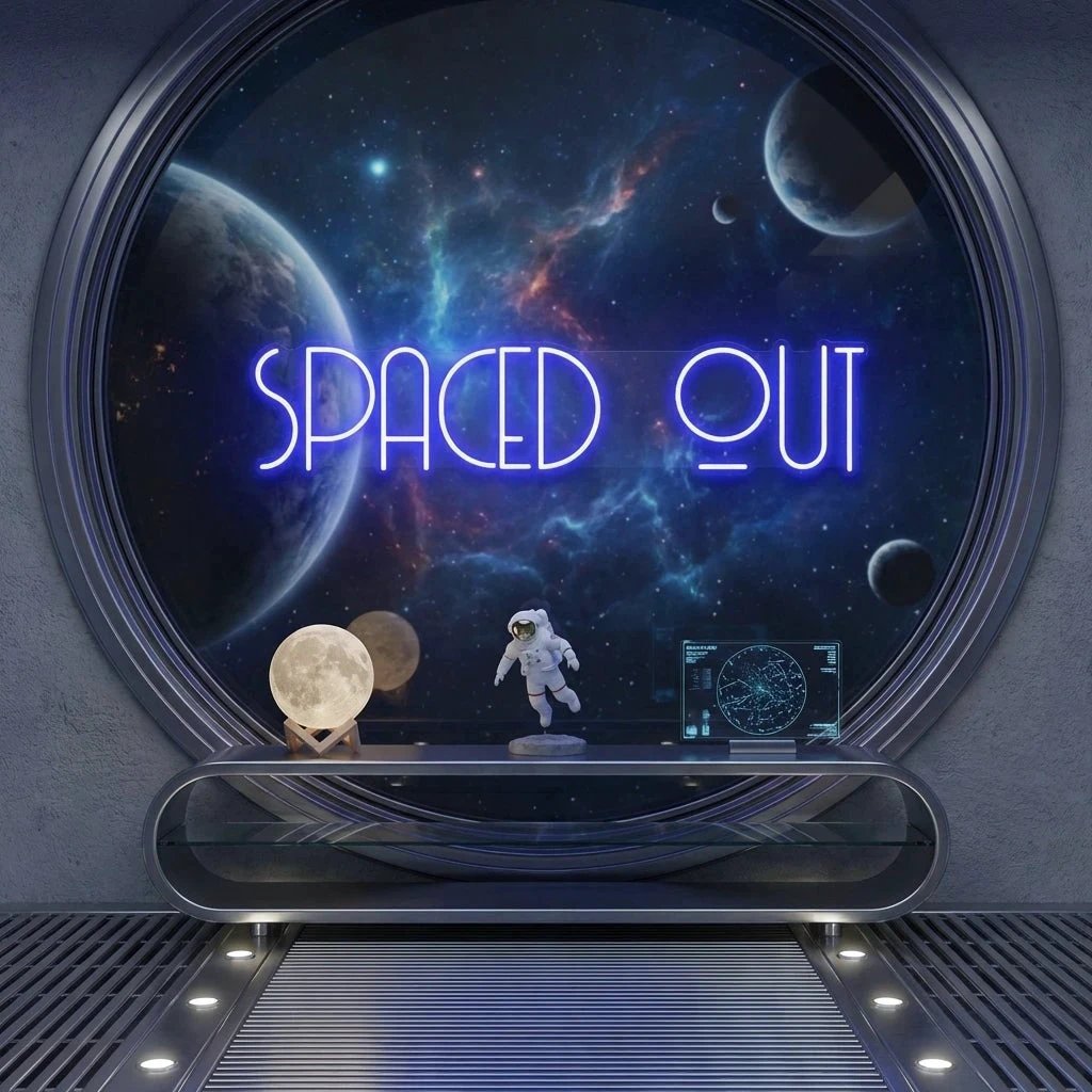 Spaced Out Led Neon Sign Light