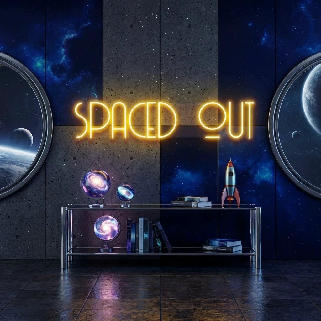 Spaced Out Led Neon Sign Light