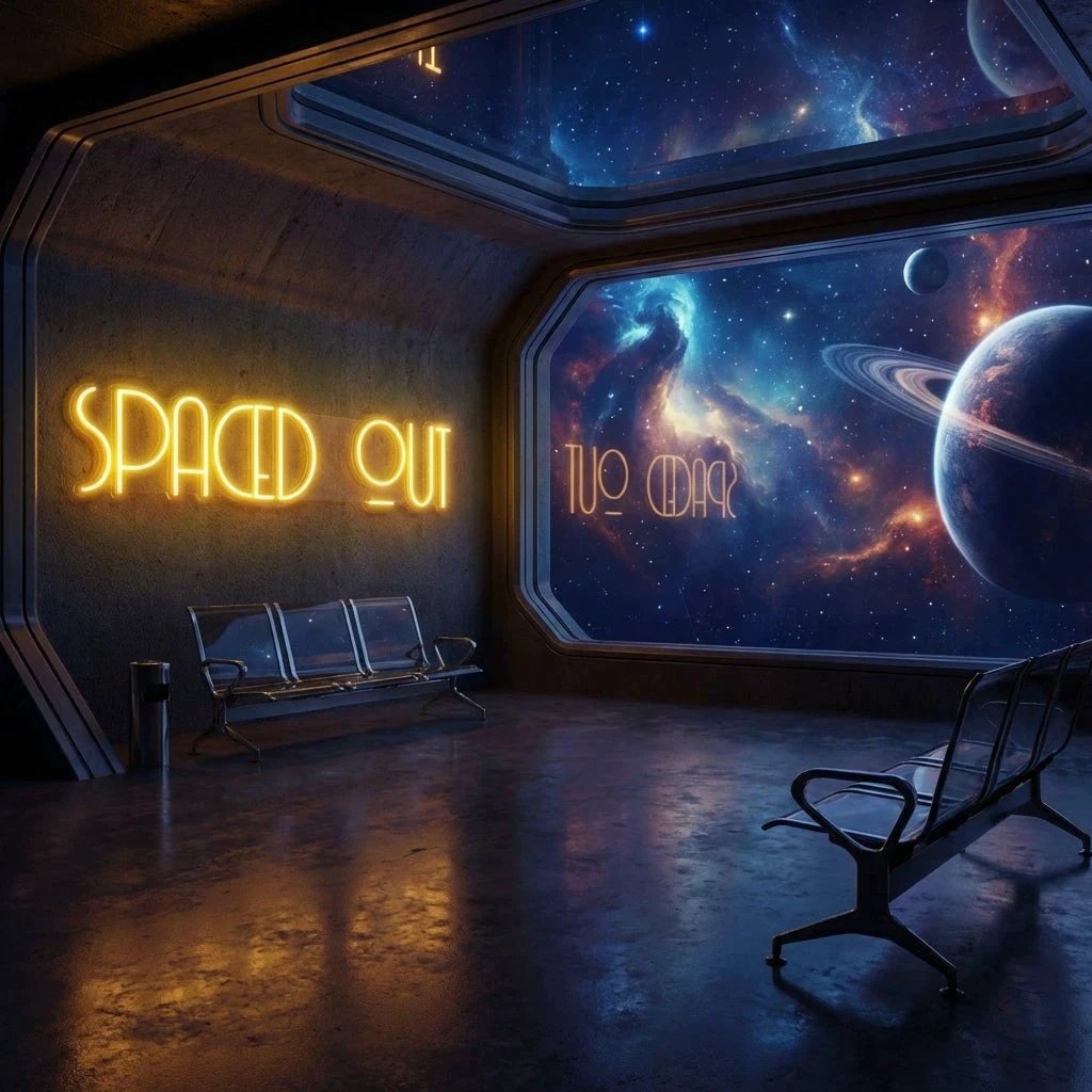 Spaced Out Led Neon Sign Light
