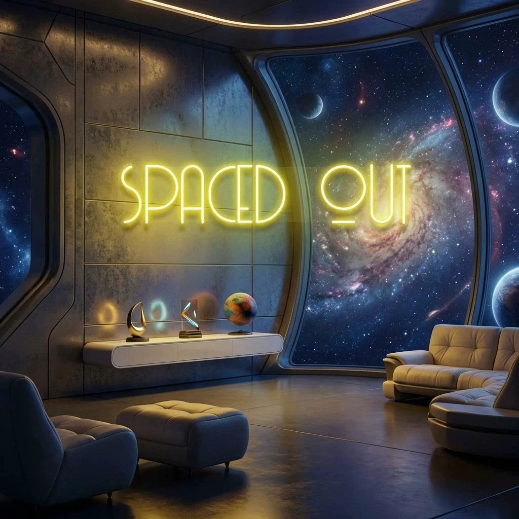 Spaced Out Led Neon Sign Light
