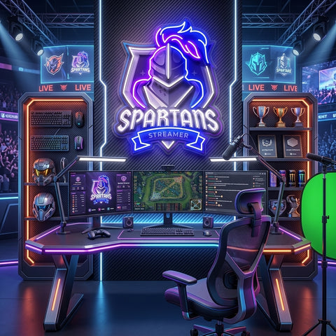 Spartans Gaming Streamer LED Neon Sign Light Pop Art