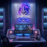 Spartans Gaming Streamer LED Neon Sign Light Pop Art