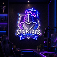 Spartans Gaming Streamer LED Neon Sign Light Pop Art