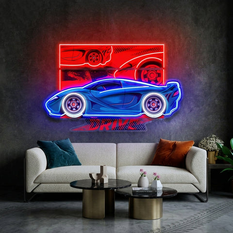 Speed Racing LED Neon Sign Light Pop Art