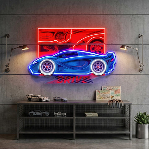 Speed Racing LED Neon Sign Light Pop Art