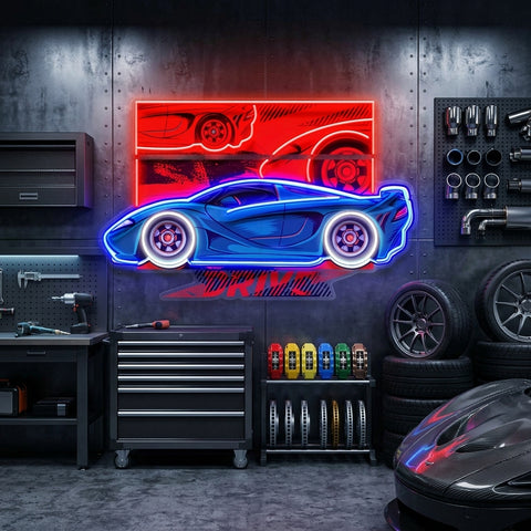 Speed Racing LED Neon Sign Light Pop Art