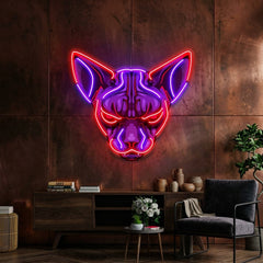 Sphynx Cat Head LED Neon Sign Light Pop Art