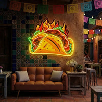 Spicy Taco LED Neon Sign Light Pop Art