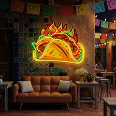 Spicy Taco LED Neon Sign Light Pop Art
