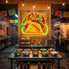 Spicy Taco LED Neon Sign Light Pop Art