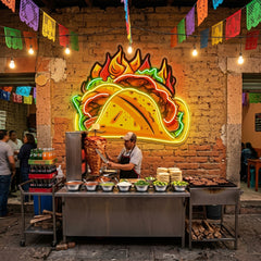 Spicy Taco LED Neon Sign Light Pop Art