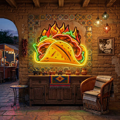 Spicy Taco LED Neon Sign Light Pop Art