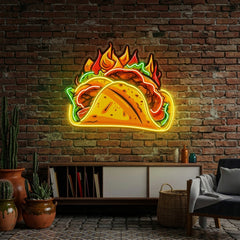 Spicy Taco LED Neon Sign Light Pop Art