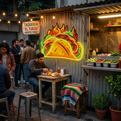 Spicy Taco LED Neon Sign Light Pop Art