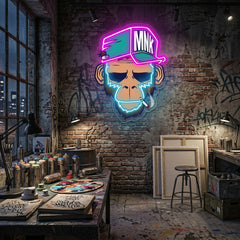 Spoiled Monkey Neon Sign x Acrylic Artwork