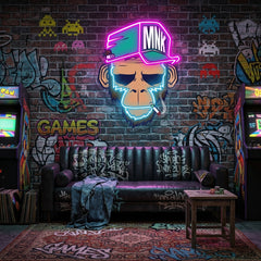 Spoiled Monkey Neon Sign x Acrylic Artwork