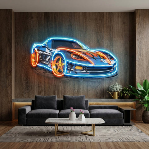 Sports Car LED Neon Sign Light Pop Art