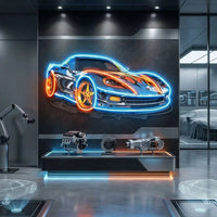 Sports Car LED Neon Sign Light Pop Art