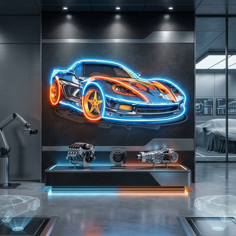 Sports Car LED Neon Sign Light Pop Art