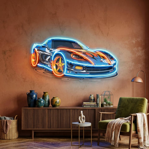 Sports Car LED Neon Sign Light Pop Art