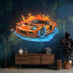 Sports Car Catoon LED Neon Sign Light Pop Art