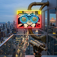 Spy for the Burger LED Neon Sign Light Pop Art