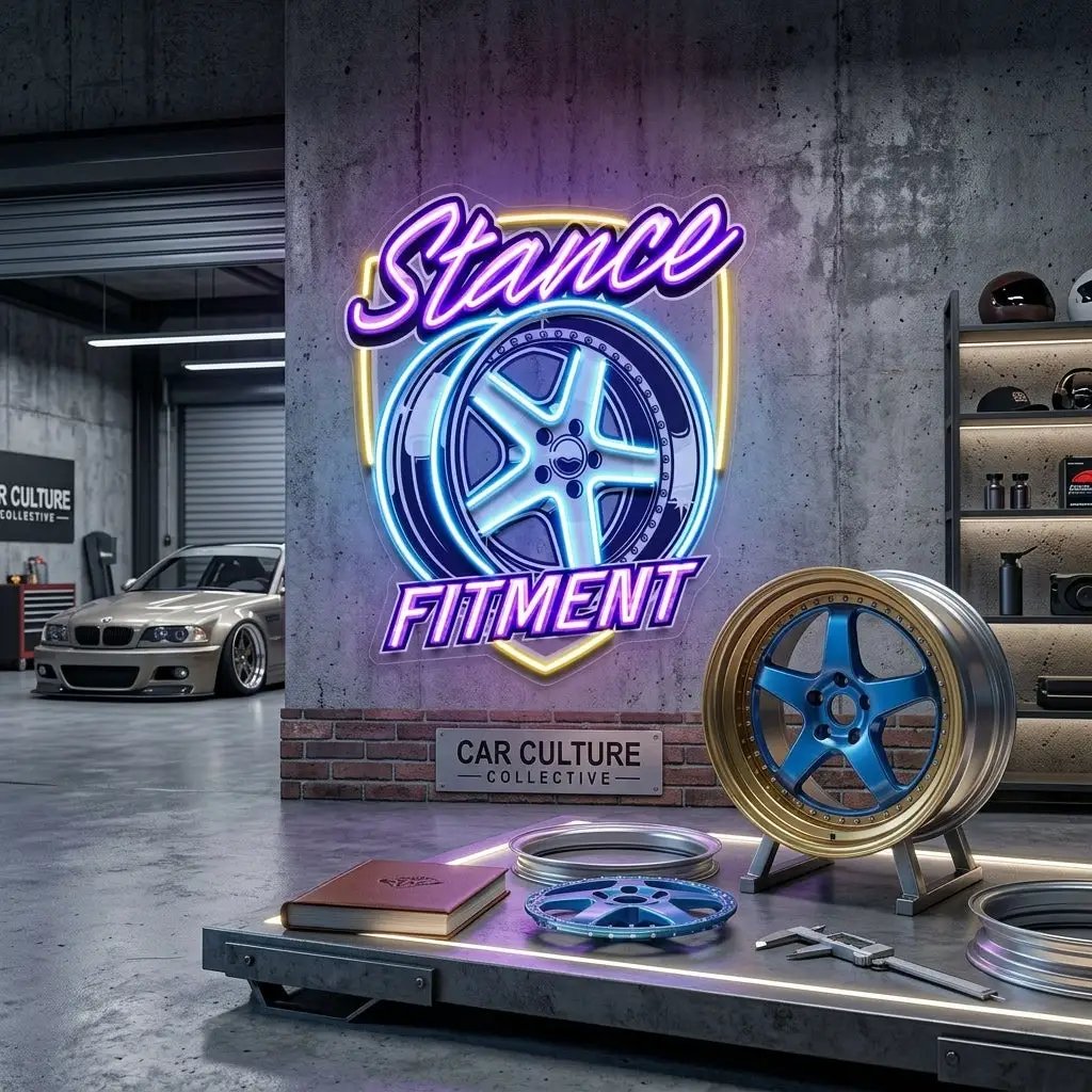 Stance Wheel Fitment For Racing LED Neon Sign Light Pop Art