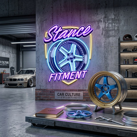 Stance Wheel Fitment For Racing LED Neon Sign Light Pop Art