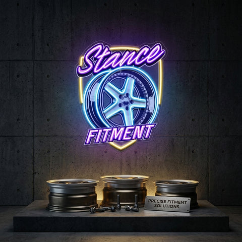 Stance Wheel Fitment For Racing LED Neon Sign Light Pop Art
