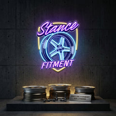 Stance Wheel Fitment For Racing LED Neon Sign Light Pop Art