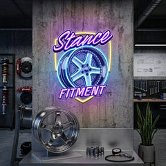 Stance Wheel Fitment For Racing LED Neon Sign Light Pop Art