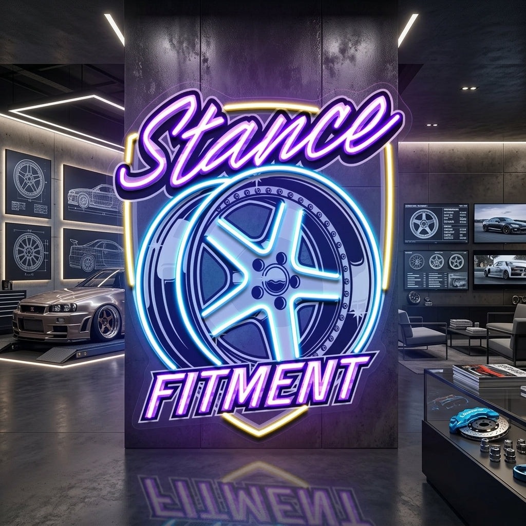 Stance Wheel Fitment For Racing LED Neon Sign Light Pop Art