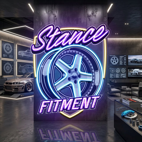 Stance Wheel Fitment For Racing LED Neon Sign Light Pop Art