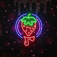 Strawberry Neon Sign Fruit Led Sign Shop Decor Sign