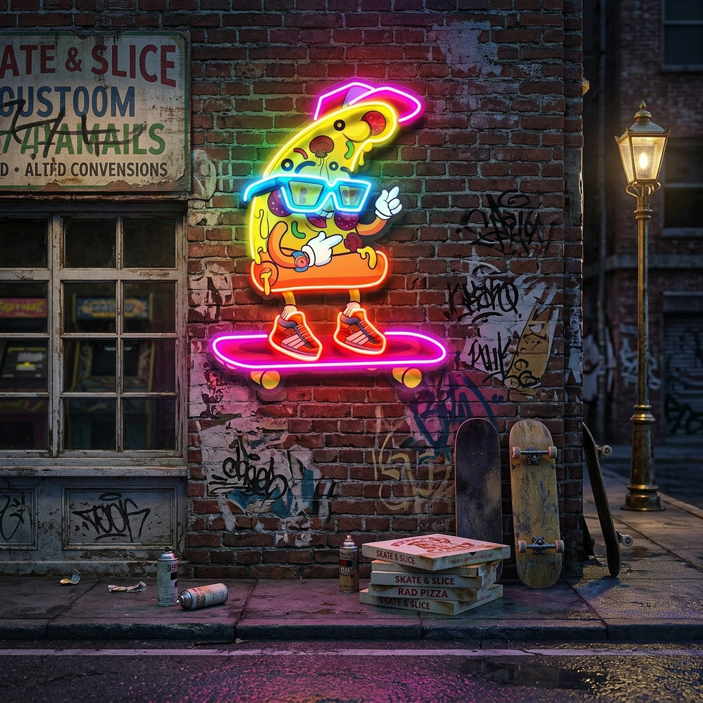 Street Style Pizza LED Neon Sign Light Pop Art