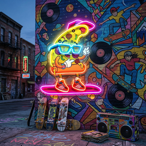 Street Style Pizza LED Neon Sign Light Pop Art
