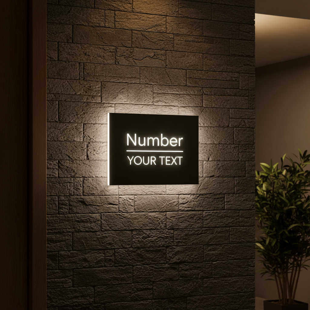 Custom Led Address Number Sign House Sign Light Box