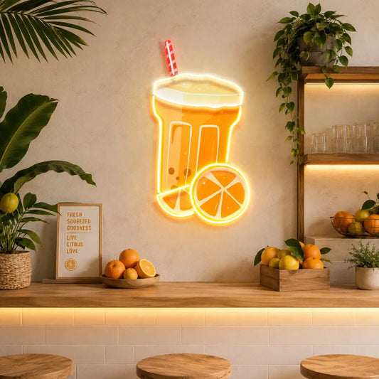 Summer Refreshments Neon Acrylic Artwork