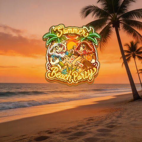 Summer Beach Party LED Neon Sign Light Pop Art