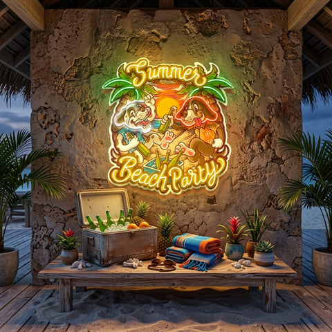 Summer Beach Party LED Neon Sign Light Pop Art