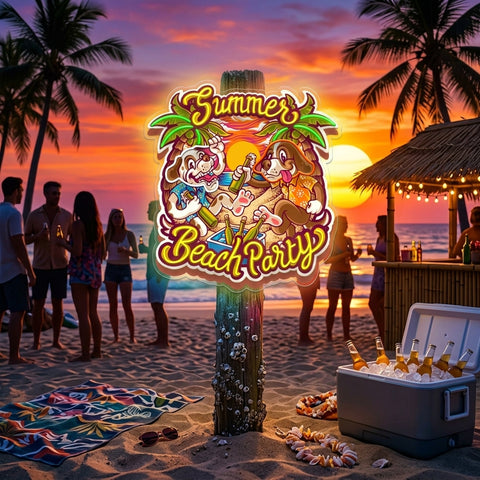 Summer Beach Party LED Neon Sign Light Pop Art