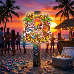 Summer Beach Party LED Neon Sign Light Pop Art
